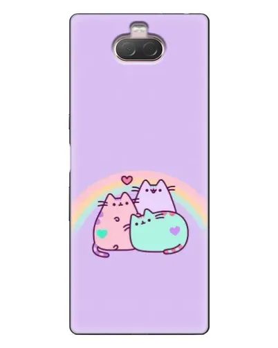 Чехол для Sony Xperia 10 с картинкой «Радужные Пушины»