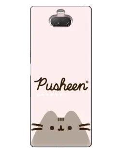 Чехол для Sony Xperia 10 с картинкой «Pusheen логотип»