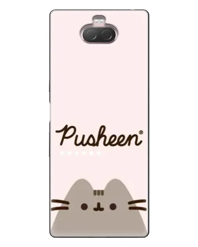 Чехол для Sony Xperia 10 с картинкой «Pusheen логотип»