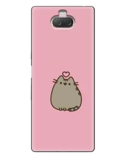 Чехол для Sony Xperia 10 с картинкой «Pusheen сердце»
