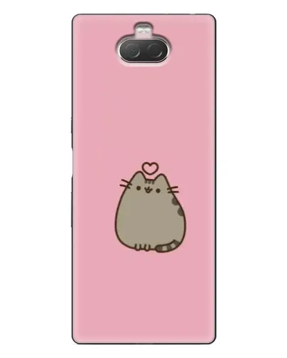 Чехол для Sony Xperia 10 с картинкой «Pusheen сердце»