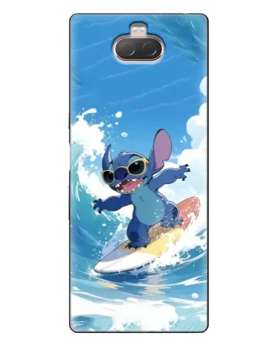 Чехол для Sony Xperia 10 с картинкой «Стич на волне»