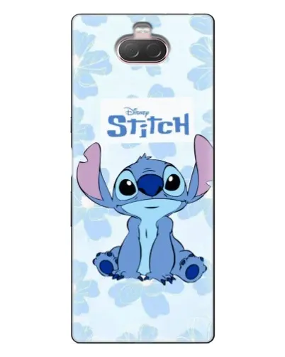 Чехол для Sony Xperia 10 с картинкой «Stitch среди цветов»