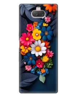 Чехол для Sony Xperia 10 с картинкой «Цветочная феерия»