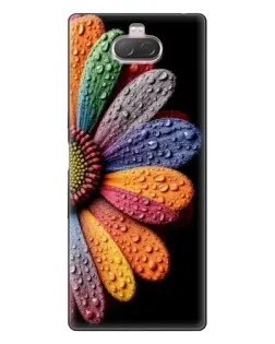 Чехол для Sony Xperia 10 с картинкой «Радужный цветок»