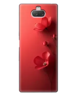Чехол для Sony Xperia 10 с картинкой «Маковые соцветия»