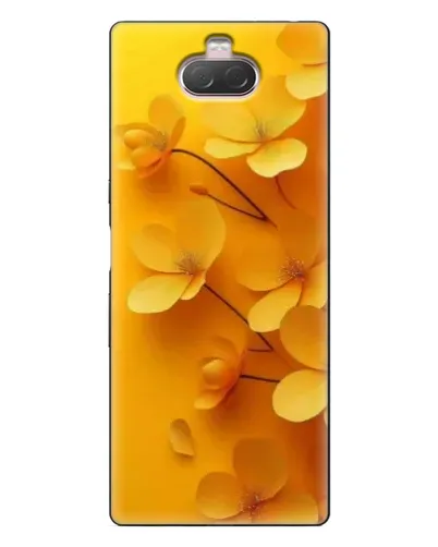Чехол для Sony Xperia 10 с картинкой «Золотые лепестки»