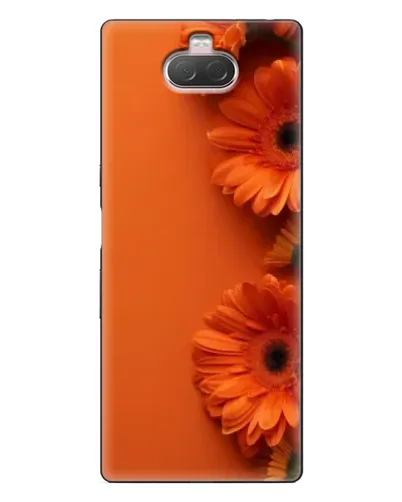 Чехол для Sony Xperia 10 с картинкой «Оранжевые герберы»