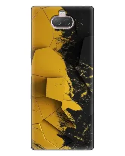 Чехол для Sony Xperia 10 с картинкой «Золотые осколки геометрии»