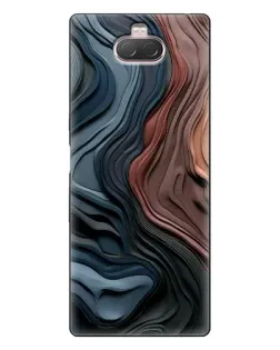 Чехол для Sony Xperia 10 с картинкой «Цветные волны каньона»