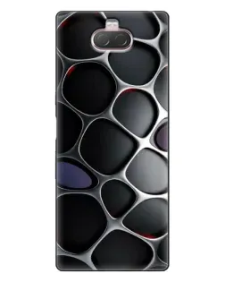 Чехол для Sony Xperia 10 с картинкой «Объемная темная решетка»