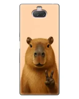Чехол для Sony Xperia 10 с картинкой «Капибара виктория» Чехол для Sony Xperia 10 с картинкой «Капибара виктория»