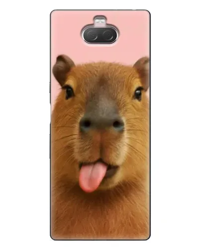 Чехол для Sony Xperia 10 с картинкой «Капибара с языком» Чехол для Sony Xperia 10 с картинкой «Капибара с языком»