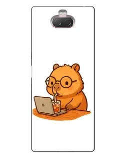 Чехол для Sony Xperia 10 с картинкой «Капибара с ноутбуком» Чехол для Sony Xperia 10 с картинкой «Капибара с ноутбуком»