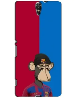 Чохол для Sony Xperia C5 Ultra (E5533, E5563, E5506, E5553) з картинкою «Bored Ape — фанат Барси»
