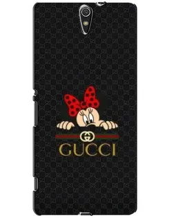 Чехол для Sony Xperia C5 Ultra (E5533, E5563, E5506, E5553) с картинкой «Минни Маус Gucci — черный»