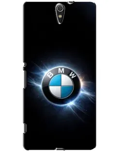 Чехол для Sony Xperia C5 Ultra (E5533, E5563, E5506, E5553) с картинкой «BMW — неоновое сияние»