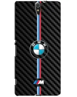 Чехол для Sony Xperia C5 Ultra (E5533, E5563, E5506, E5553) с картинкой «Эмблема BMW и карбон»