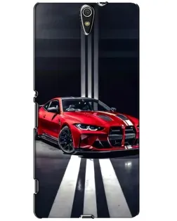 Чехол для Sony Xperia C5 Ultra (E5533, E5563, E5506, E5553) с картинкой «Красная BMW на дороге»