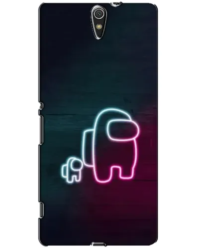 Чохол для Sony Xperia C5 Ultra (E5533, E5563, E5506, E5553) з картинкою «Among Us неон-арт»