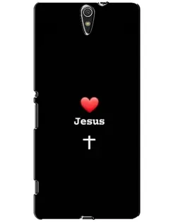 Чехол для Sony Xperia C5 Ultra (E5533, E5563, E5506, E5553) с картинкой «Сердце - Jesus»