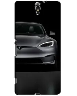 Чехол для Sony Xperia C5 Ultra (E5533, E5563, E5506, E5553) с картинкой «Tesla Model S Look»
