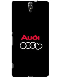 Чехол для Sony Xperia C5 Ultra (E5533, E5563, E5506, E5553) с картинкой «Логотип Audi Heart»