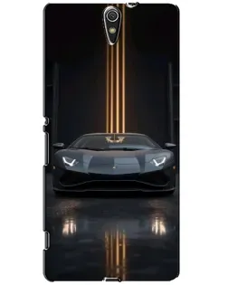 Чехол для Sony Xperia C5 Ultra (E5533, E5563, E5506, E5553) с картинкой «Lamborghini золотые линии»