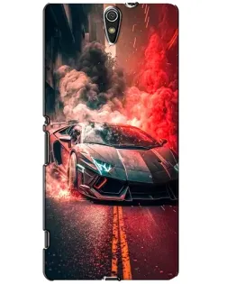 Чехол для Sony Xperia C5 Ultra (E5533, E5563, E5506, E5553) с картинкой «Lamborghini красный дым»