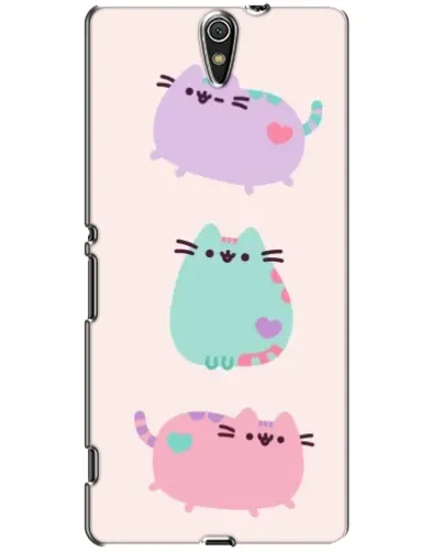 Чехол для Sony Xperia C5 Ultra (E5533, E5563, E5506, E5553) с картинкой «Pusheen трио» Чехол для Sony Xperia C5 Ultra (E5533, E5563, E5506, E5553) с картинкой «Pusheen трио»