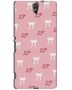 Чохол для Sony Xperia C5 Ultra (E5533, E5563, E5506, E5553) з картинкою «Серця та банти» Чохол для Sony Xperia C5 Ultra (E5533, E5563, E5506, E5553) з картинкою «Серця та банти»