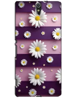 Чехол для Sony Xperia C5 Ultra (E5533, E5563, E5506, E5553) с картинкой «Ромашки на фиолетовом» Чехол для Sony Xperia C5 Ultra (E5533, E5563, E5506, E5553) с картинкой «Ромашки на фиолетовом»