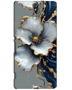 Чехол для Sony Xperia C5 Ultra (E5533, E5563, E5506, E5553) с картинкой «Белый цветок и золотой флюид» Чехол для Sony Xperia C5 Ultra (E5533, E5563, E5506, E5553) с картинкой «Белый цветок и золотой флюид»