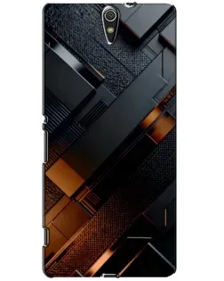 Чехол для Sony Xperia C5 Ultra (E5533, E5563, E5506, E5553) с картинкой «Черные геометрические блоки»