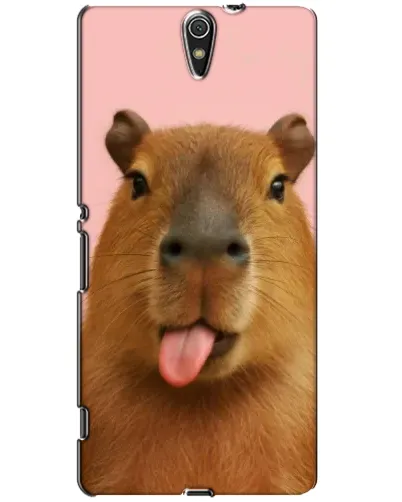 Чехол для Sony Xperia C5 Ultra (E5533, E5563, E5506, E5553) с картинкой «Капибара с языком»