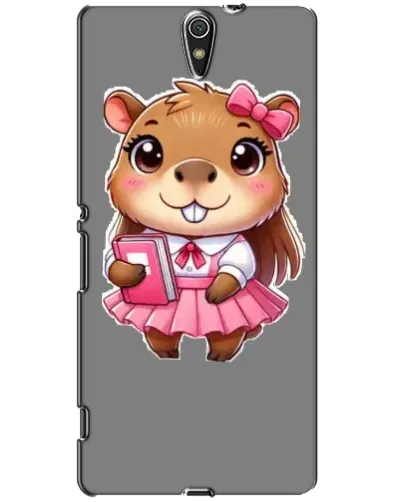 Чехол для Sony Xperia C5 Ultra (E5533, E5563, E5506, E5553) с картинкой «Девочка капибара»