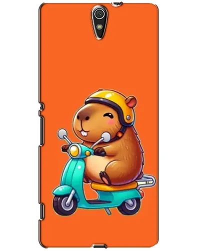 Чехол для Sony Xperia C5 Ultra (E5533, E5563, E5506, E5553) с картинкой «Капибара на скутере»