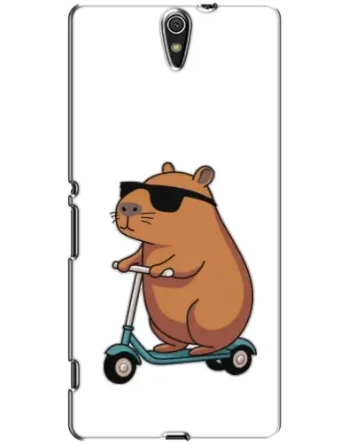 Чехол для Sony Xperia C5 Ultra (E5533, E5563, E5506, E5553) с картинкой «Капибара на самокате»
