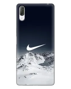 Чехол для Sony Xperia L3 с картинкой «Nike — зимние горы»