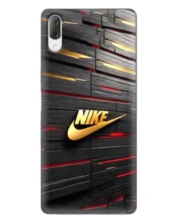 Чехол для Sony Xperia L3 с картинкой «Золотой Nike на металле»