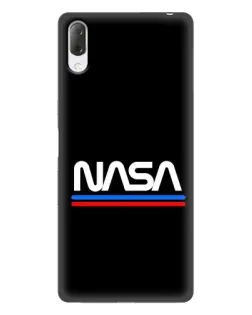 Чехол для Sony Xperia L3 с картинкой «NASA — классика Red Blue» Чехол для Sony Xperia L3 с картинкой «NASA — классика Red Blue»