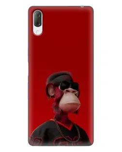Чехол для Sony Xperia L3 с картинкой «Bored Ape в красном» Чехол для Sony Xperia L3 с картинкой «Bored Ape в красном»