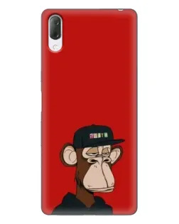 Чехол для Sony Xperia L3 с картинкой «Bored Ape — красный фон» Чехол для Sony Xperia L3 с картинкой «Bored Ape — красный фон»