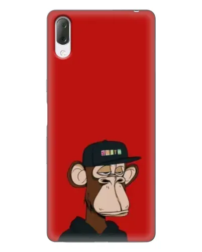 Чехол для Sony Xperia L3 с картинкой «Bored Ape — красный фон» Чехол для Sony Xperia L3 с картинкой «Bored Ape — красный фон»