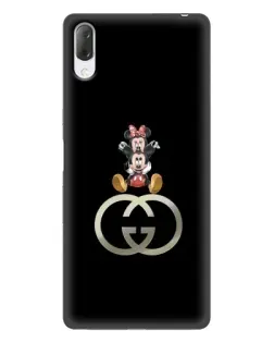 Чехол для Sony Xperia L3 с картинкой «Минни Маус на лого» Чехол для Sony Xperia L3 с картинкой «Минни Маус на лого»