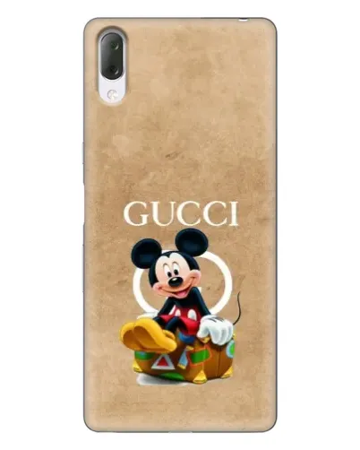 Чехол для Sony Xperia L3 с картинкой «Микки Маус Gucci — крафт»