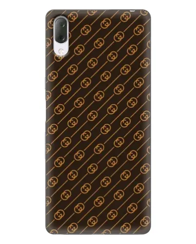 Чехол для Sony Xperia L3 с картинкой «Gucci — золотые диагонали»