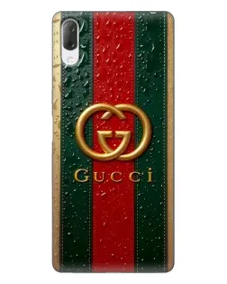 Чехол для Sony Xperia L3 с картинкой «Gucci — фирменная полоса и золото» Чехол для Sony Xperia L3 с картинкой «Gucci — фирменная полоса и золото»