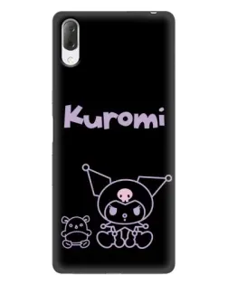 Чехол для Sony Xperia L3 с картинкой «Kuromi — черный минимализм» Чехол для Sony Xperia L3 с картинкой «Kuromi — черный минимализм»