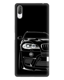Чехол для Sony Xperia L3 с картинкой «Темный силуэт BMW»